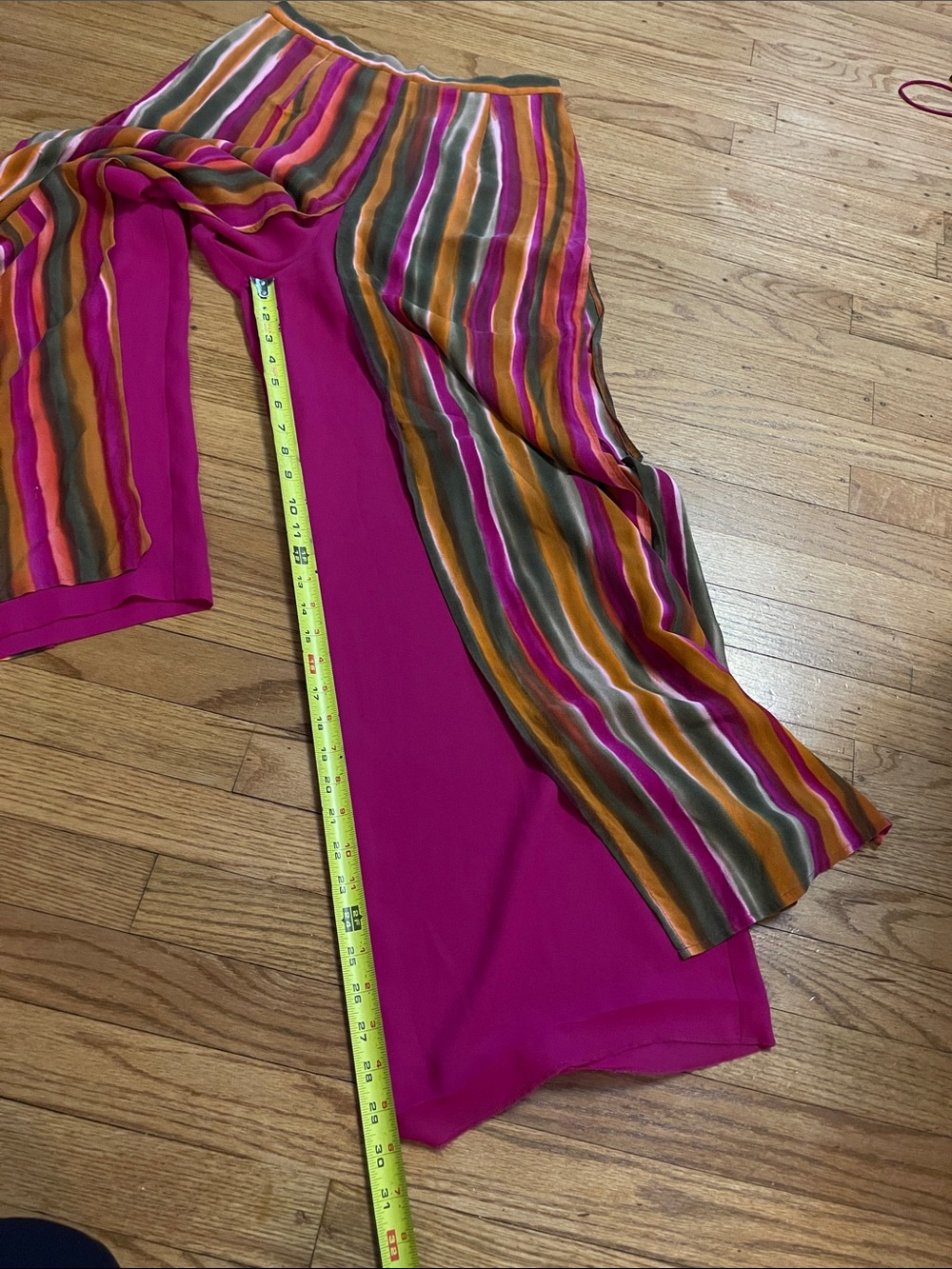 Vintage Y2K Cache Silk Flowy Two Piece Set Size Medium Pink Multicolor - Picture 12 of 12